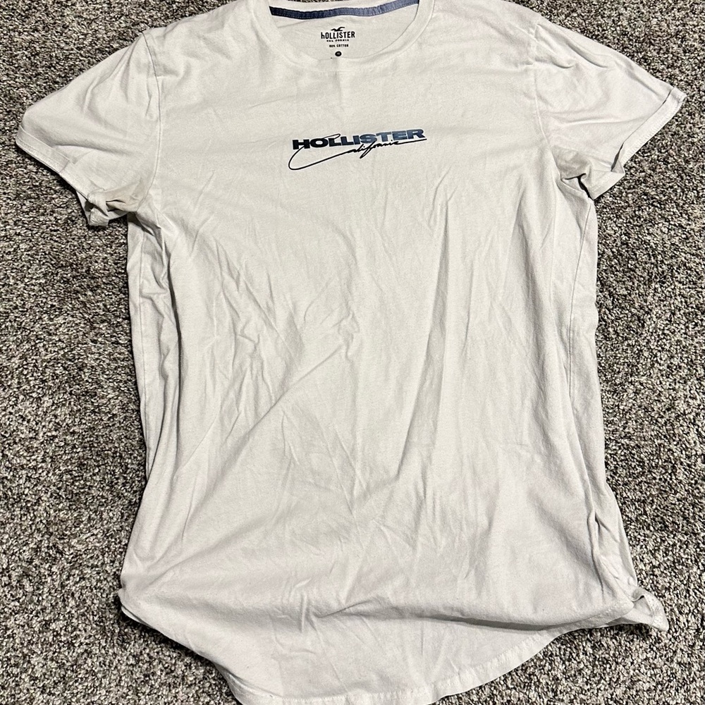 White Hollister Tshirt (slight discoloration)